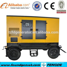 CE approved low niose 150kw three wheels generator trailer price for sale